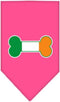 Mirage Pet Products Bone Flag Ireland Screen Print Bandana for Pets, Small, Bright Pink...
