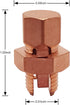 10PCS Split Bolt Connectors Copper Grounding Wire Clamps with 10pcs Heat Shrink Tube for Completing Ground Bonding (Wire 4AWG - 10AWG)...