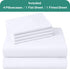 HOMEIDEAS Queen Size Bed Sheets - 6 Piece Set (White) - Extra Soft Brushed Microfiber 1800 Bedding Sheets, Deep Pocket, Wrinkle & Fade Free...