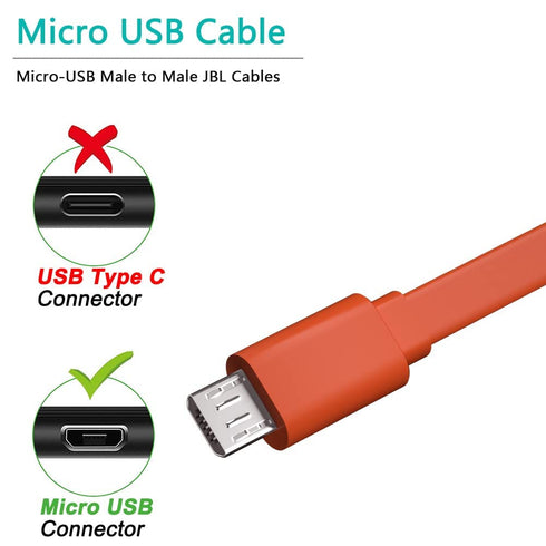 Micro USB Fast Charging Cable Power Supply Charger Cord Compatible with JBL Charge 2, Charge 3, Clip, Flip 2, Flip 3, Flip 4, Pulse 2, Pulse 3, Mi...