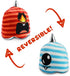 TeeTurtle - The Original Reversible Monster Plushie - Blue + Red Stripes Cyclops - Cute Sensory Fidget Stuffed Animals That Show Your Mood - Perfe...