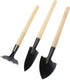 6 Pcs Mini Garden Tool Set Plant Potted Flower Gadget Wooden Handles for Transplanting Seedling Cultivating Weeding Flowers Vegetable Seedlings [F...