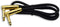1/4" TS to 1/4" TS Right Angle Gold Speaker Cable, 3 Feet Black, Pack of 2...