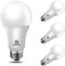 Energetic 100W Equivalent, A19 LED Light Bulb, Warm White 3000K, E26 Base, Non-Dimmable, 1600LM, UL Listed, 4-Pack...