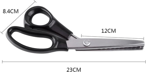 Pinking Shears, Fabric Decorative Round Stainless Steel Pinking Shears Professional Zig Zag Craft Scissors (7mm)...