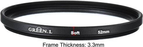 PATIKIL 52mm Diffusion Filter, Diffusion Camera Filter Black Pro Mist Filter Soft Focus Lens Filter Fog Effect for 52mm Camera Lens Photography Vi...