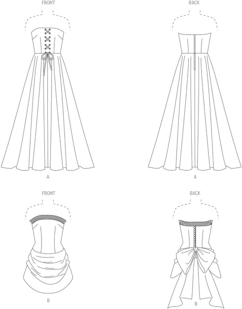 Vogue Misses' Vintage Dress and Overbodice with Pannier Sewing Pattern Kit, Design Code V1931, Sizes 8-10-12-14-16...