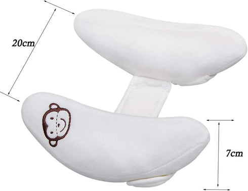 Inchant Adjustable Toddler Headrest & Neck Support, Banana Shape Travel Pillow,Best Headrest for Car Seat,Pushchair, White...