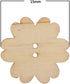 AKOAK 100 Pieces of Wooden Buttons Simple Retro Style Sunflower Buttons Classical Pattern Design Cartoon Children Decorative Buttons (15 MM)...