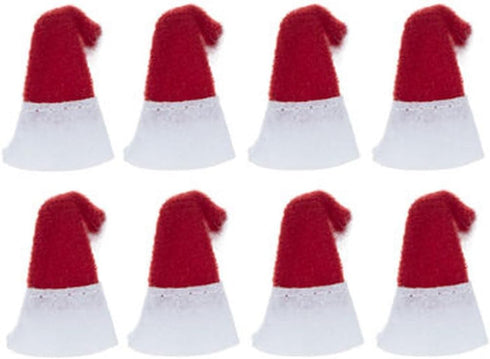 Christmas Crafts Tiny Gnome Felt Santa Hats - 8 Count - 1 x 2 Inches...