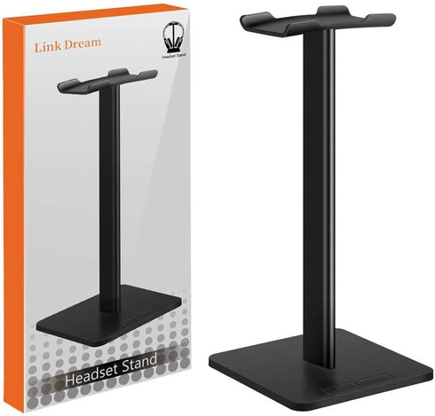 Link Dream Headphone Stand Headset Holder- Gaming Headset Holder with Aluminum Supporting Bar Flexible Headrest Anti-Slip Earphone Stand for All H...