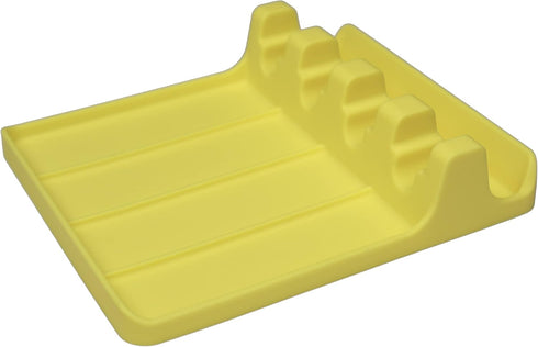 Silicone Spoon Rest - Large Cooking Utensil Holder with Drip Pad Walls - Multiple Spoon Rest with Wider Slots for Bigger Utensils, BPA-Free Spatul...