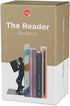 The Reader' Bookend – Decorative Metal Book Holder for Shelves – Modern Black Design – Ideal for Home and Office Décor for Book Lovers – Sujetali...