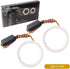 Qasim 1-Pair 80MM White+Amber Switchback 102SMD 4014 LED Halo Ring Angel Eyes Led Lights 12V...