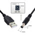 USB Cable 5.5mm/2.1mm 5V DC Barrel Jack Power Cable (Black, 100cm) for VoIP Phone Router, Portable Power Source, Serato DJ Controller,MP3,Nextbook...
