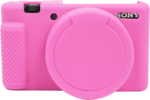 Camera Case for Sony ZV-1 Camera Removable Lens Cover,Anti-Scratch Silicone Soft Camera Case Compatible with Sony ZV-1 ZV1 Camera(Pink)...