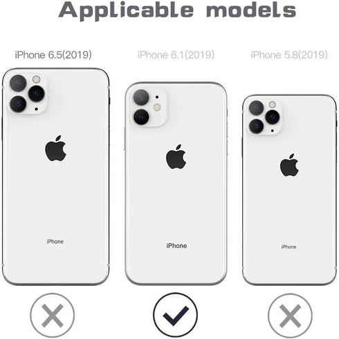 iPhone 11 Case, Aluminum Metal Case with Silicone Frame - Water Resistant Shockproof Heavy Duty Tempered Glass Screen Protector Dual Layer Protect...