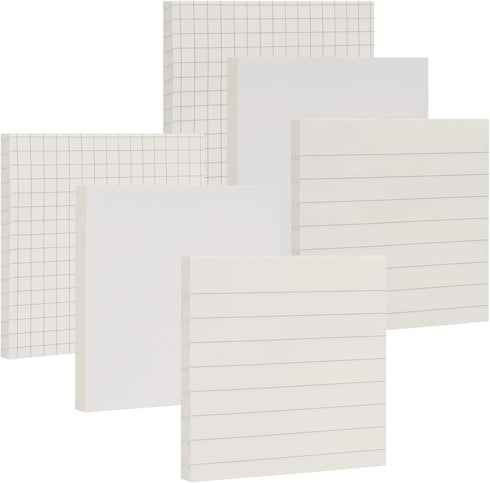 Sticky Notes 6 Packs, 3 x 3 Inches Adhesive Self-Stick Notes in Eye Protection Paper, Multiple Designs of Memo Pads for Reminders, Office, Home, S...