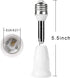 2-Pack, E26/E27 Socket Extender, 4.5-Inch, Vertical 90° Horizontal 360° Adjustable, 100V - 250V, Max 150W, Medium Screw Base Lamp Converter Socket...