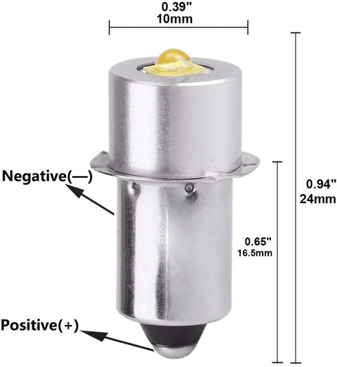 TRLIFE Maglite LED Bulbs DC 3V, Maglite Replacement Bulbs for Only 2 Cells C&D Maglite Flashlights, 3W LED Flashlight Bulb Replacement Part Maglit...