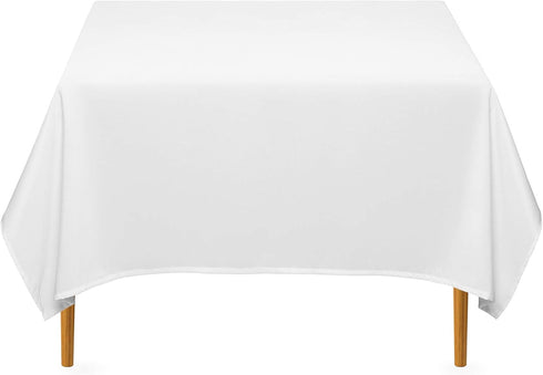 Lann's Linens - 70" Square Premium Tablecloth for Wedding/Banquet/Restaurant - Polyester Fabric Table Cloth - White...