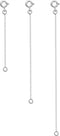 LeCalla Sterling Silver Necklace Extender Chain Lightweight 3 Pcs 925 Sterling Silver Necklace Extender Extension BOX and Cable Chain For Your Nec...