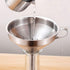 Stainless Steel Funnel with Fine Mesh Strainer, 5-Inch Metal Hopper with Handle, 300 Mesh Cooking Oil Filter Jam Straining Set for Transfer of Liq...