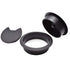 3-1/8 Inch (80mm) Black Wire Grommets and Cable Ties Kit ABS Plastic Desk Hole Cover Cord Organizer for Computer Desk Cabinet (2pcs Desk Grommets ...