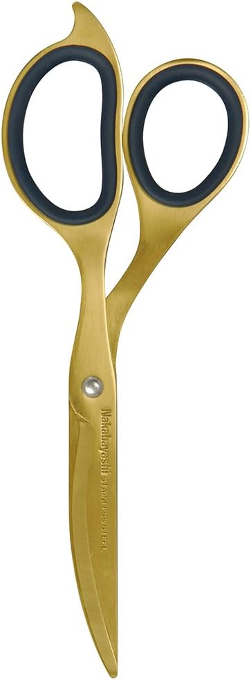 NAKABAYASHI Stationery Hikigiri Slim Scissors for Delicate Cutting (Champagne Gold)...