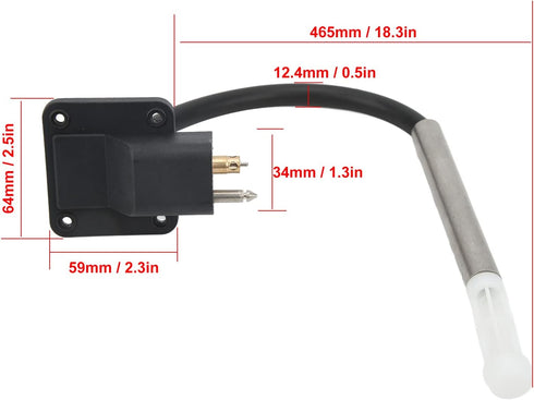 Boat Fuel Tank Connector Fitting Plastic and Metal Marine Fuel Tank Connector Portable 12L 24L Boat Outboard Engine Accessory...