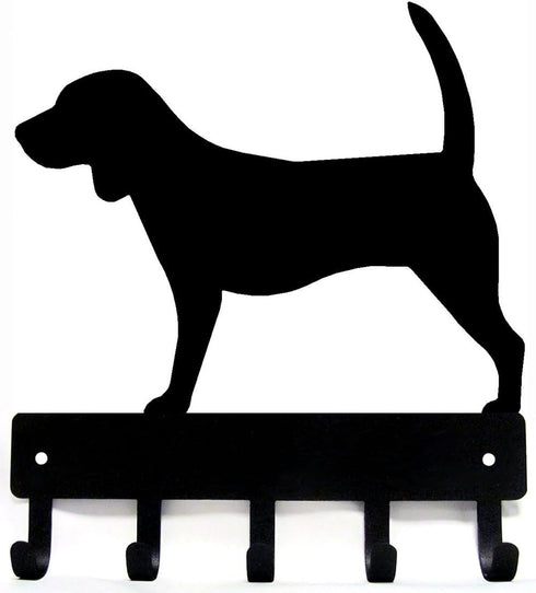 Beagle Key Holder for Wall - Small 6 inch Wide with 5 Hooks - Made in USA...