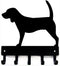 Beagle Key Holder for Wall - Small 6 inch Wide with 5 Hooks - Made in USA...
