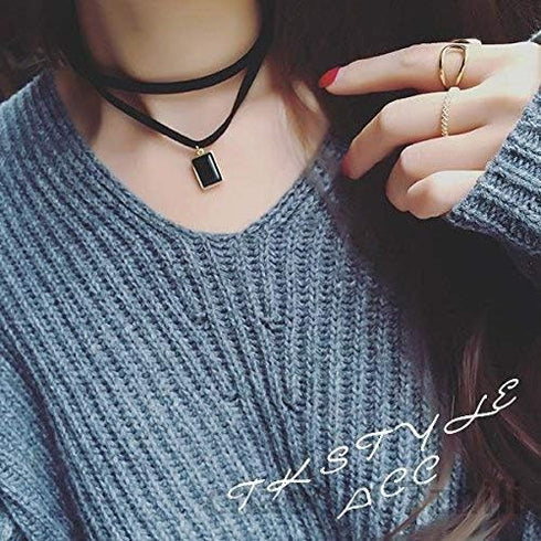 30 PCS Black Choker Necklaces Set for Teen Girls and Women Velvet Choker Necklaces Set Lace Henna Tattoo Choker Ribbon Charm Stretch Necklace Chir...
