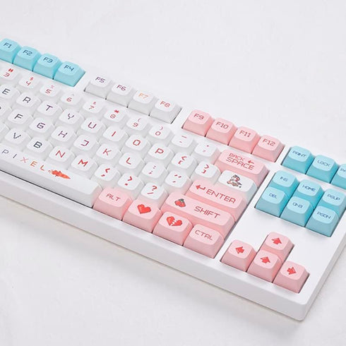 Keycap, Pixel Theme, XDA High,Keyboard Cap 64/75/87/96/98/mechanical Keyboard,PBT Material 125 Keys...