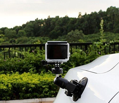 ASOCEA Action Camera Suction Cup Mount Windshield Camera Holder Tripod Adapter with Screw Compatible with Gopro Hero 11 10 9 8 7 6/AKASO EK7000/Br...