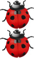 Luxshiny 2pcs Metal Garden Decor for Outside Cute Ladybugs Yard Art Lawn Ornaments Wall Sculptures Statues Fence Patio Garden Outdoor Decorations ...