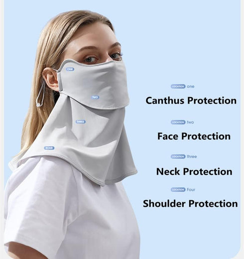 Unisex Sun Protection Face Mask with Adjustable Ear Loop Ice Silk Bandana Scarf Cooling Face Neck Covering UV Protection for Summer Outdoor Sports...