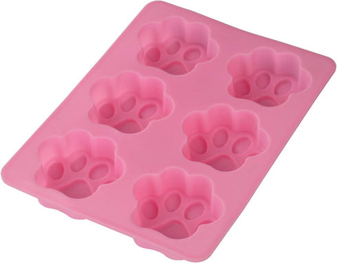 Puppy Cat Dog Paw Shaped Silicone Mold 2PCS-6 Cavity Paw Print Chocolate Silicone Mould Candy Ice Cube Tray Soap Pudding Jelly Cookie Baking Tools...