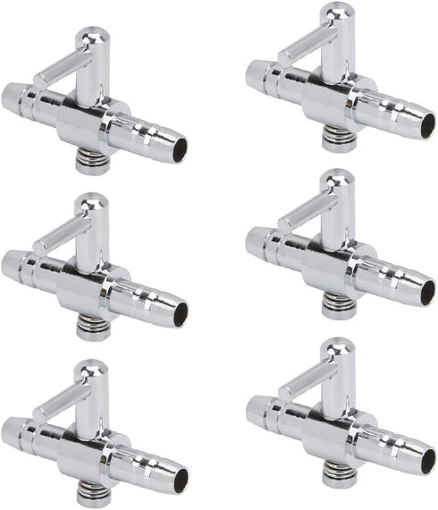 Pawfly 6 PCS 1-Way Aquarium Air Flow Control Lever Straight Valve Distributor Splitter for Fish Tank...