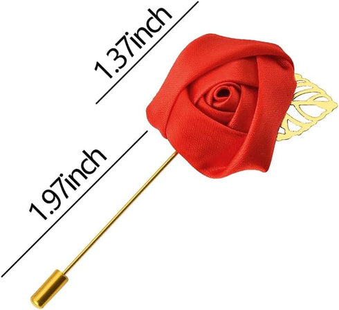 Rose Lapel Pin for Men Flower Brooches and Pins for Women Floral Brooch Set Boutonniere Pins for Wedding Funeral Accessories...