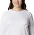 Columbia Women's Plus Size PFG Tidal Tee II Sun Protection Long Sleeve Shirt, White/Cirrus Grey Logo, 2X...