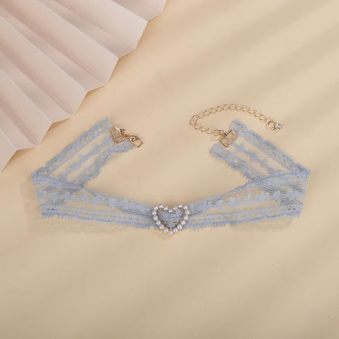 Vintage Lace Bowknot Choker Necklace Lace Pattern Collar Choker Gothic Lace Bow-knot Choker Dainty Lace Bow-knot Collar Choker Halloween Costume N...