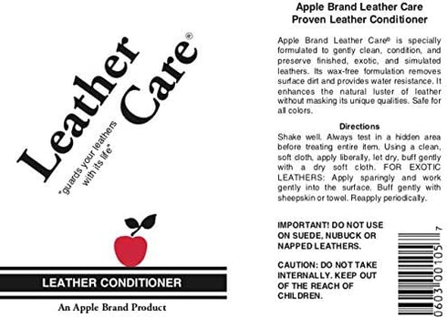 Apple Leather Care Leather Conditioner 8oz Bottle...