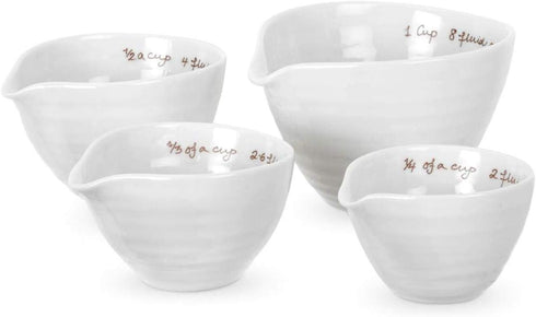 Portmeirion Sophie Conran White Measuring Cups | Set of 4 Measuring Cups for Kitchen and Baking in Assorted Sizes | Made from Fine Porcelain | Dis...