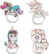 4Pcs Phone Ring Holder Stand, Cute Unicorn Sea Shell Conch 360 Rotation Finger Ring Grip Kickstand Mount for Cellphones and Tablets (Unicorn Ring)...