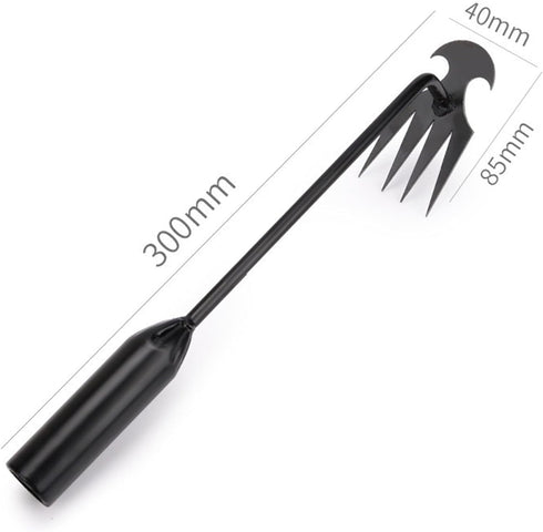 Weeding Artifact Uprooting Weeding Tool, Weed Puller Tool Garden Weed Pulling Tool 4 Teeth Manganese Steel, for Vegetable Gardening Backyard Farm ...