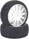 2Pcs Wheel Rim, Racing Car Rubber Wheel Hub Tires for 1/8 On-Road Racing RC (White)...