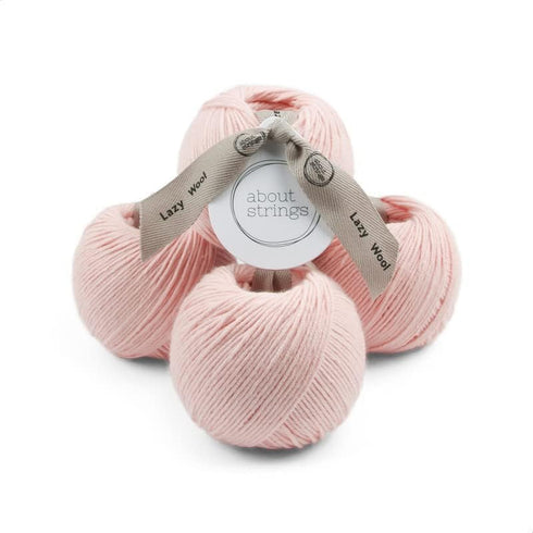 About Strings Lazy Wool - Merino Wool Blend No. 3 Light DK Yarn, 50g 109 Yards per Ball, 4-Pack (Peach)...