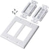 2 Gang Brush Wall Plate White Double Gang 2 outlet Cable Management for TV Cables Coax, HDMI, Ethernet Cables, Speaker Wires, low voltage Universa...
