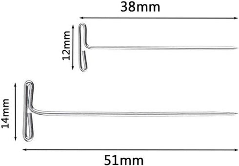 150 Pcs T Pins, Sewing Pins for Blocking Knitting, Modelling, Wig Making and Crafts, Straight Pins T-Pins Stainless Steel Nickel Plated with Stora...